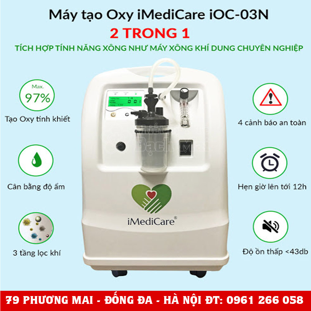 Máy Tạo Oxy IMEDICARE IOC-03N Máy Tạo Oxy IMEDICARE IOC-03N