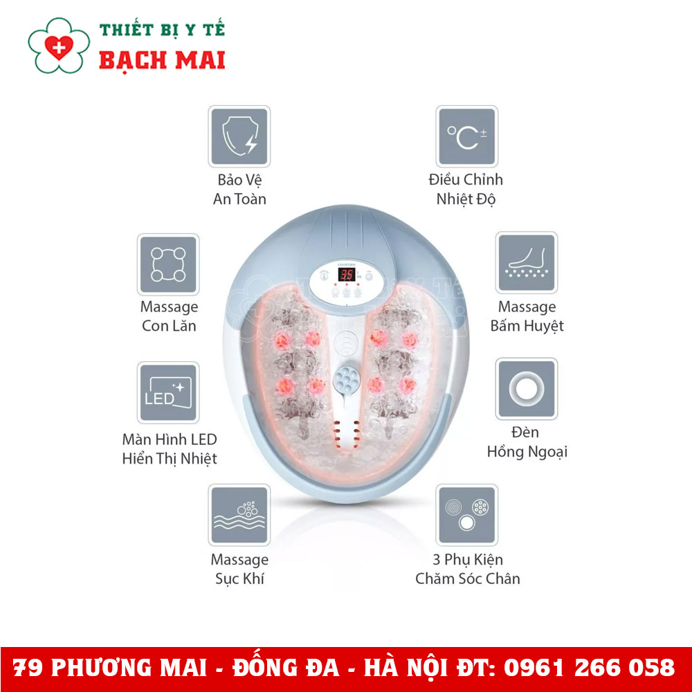 Bồn Ngâm Chân Massage Lanaform Luxury LA110415 Bồn Ngâm Chân Massage Lanaform Luxury LA110415