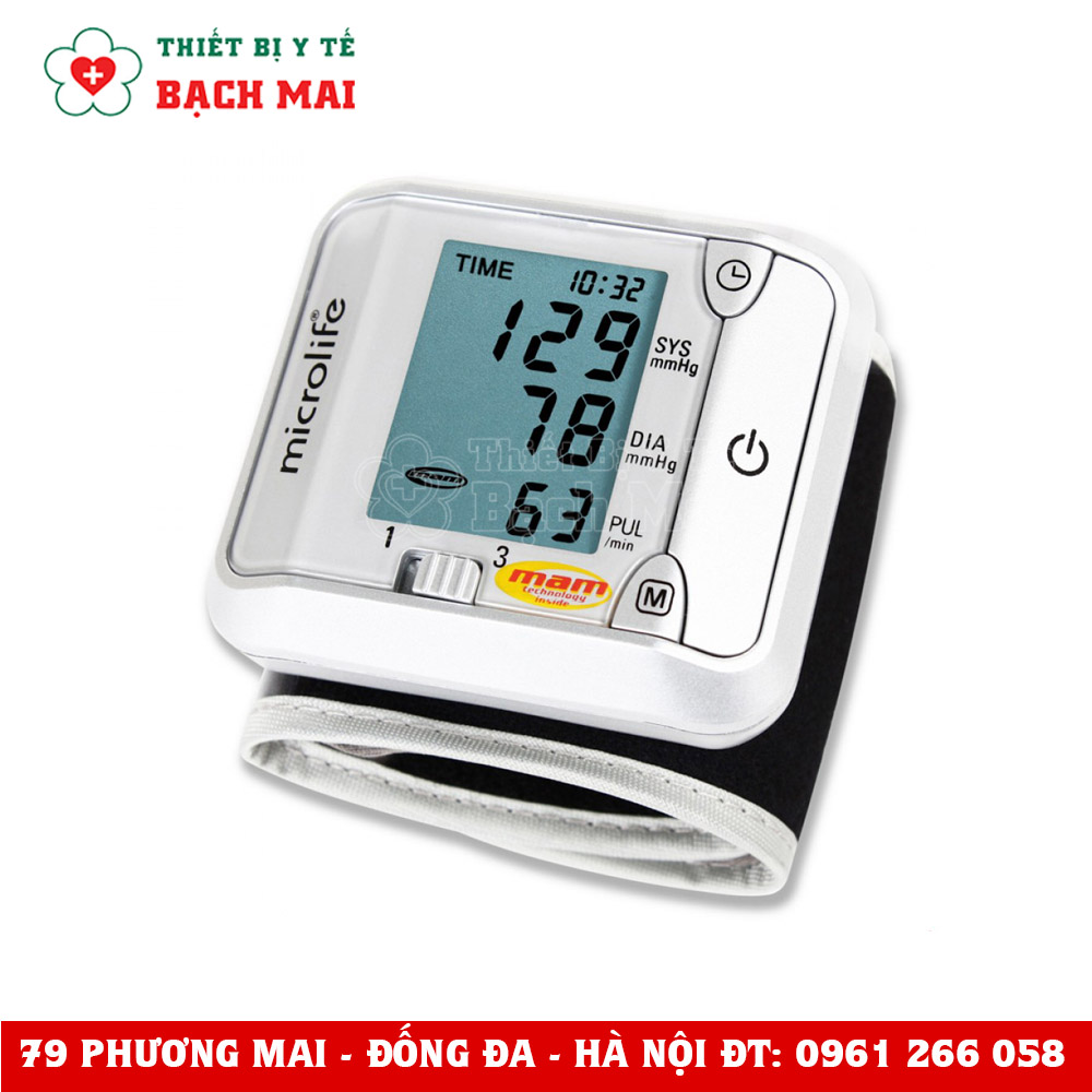 Máy Đo Huyết Áp Cổ Tay Microlife 3BJ1-4D Máy Đo Huyết Áp Cổ Tay Microlife 3BJ1-4D