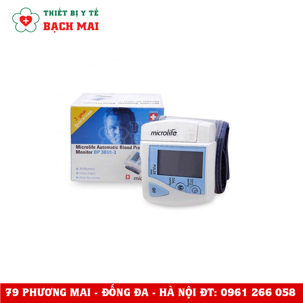 Máy Đo Huyết Áp Cổ Tay Microlife 3BU1-3 Máy Đo Huyết Áp Cổ Tay Microlife 3BU1-3