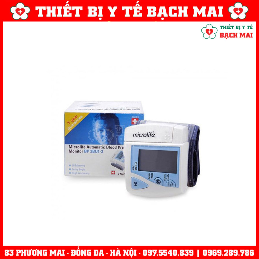 Máy Đo Huyết Áp Cổ Tay Microlife 3BU1-3 Máy Đo Huyết Áp Cổ Tay Microlife 3BU1-3