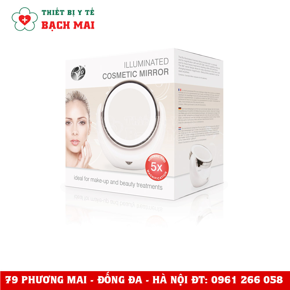 Gương Trang Điểm Mini Illuminated Cosmetic Mirror RIO MMLD Gương Trang Điểm Mini Illuminated Cosmetic Mirror RIO MMLD