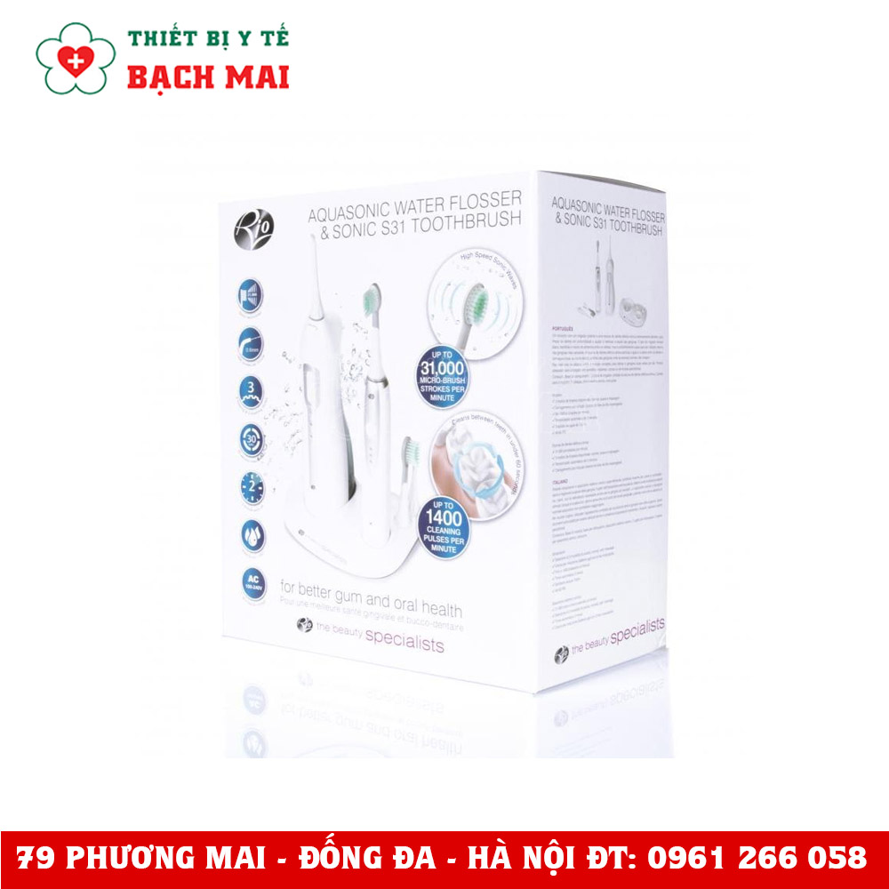 Máy Tăm Nước Kèm Bàn Chải Siêu Âm RIO DCIT Máy Tăm Nước Kèm Bàn Chải Siêu Âm RIO DCIT