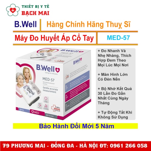 Máy Đo Huyết Áp Bắp Tay Tự Động B.Well Swiss MED-57 Máy Đo Huyết Áp Bắp Tay Tự Động B.Well Swiss MED-57