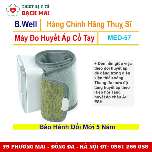 Máy Đo Huyết Áp Bắp Tay Tự Động B.Well Swiss MED-57 Máy Đo Huyết Áp Bắp Tay Tự Động B.Well Swiss MED-57