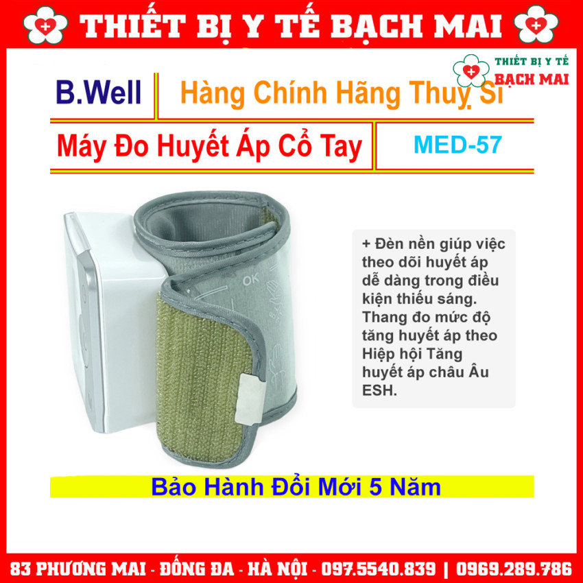 Máy Đo Huyết Áp Bắp Tay Tự Động B.Well Swiss MED-57 Máy Đo Huyết Áp Bắp Tay Tự Động B.Well Swiss MED-57