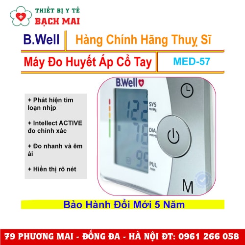 Máy Đo Huyết Áp Bắp Tay Tự Động B.Well Swiss MED-57 Máy Đo Huyết Áp Bắp Tay Tự Động B.Well Swiss MED-57