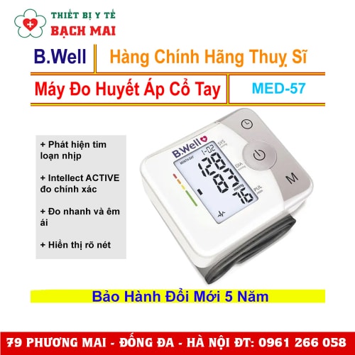 Máy Đo Huyết Áp Bắp Tay Tự Động B.Well Swiss MED-57