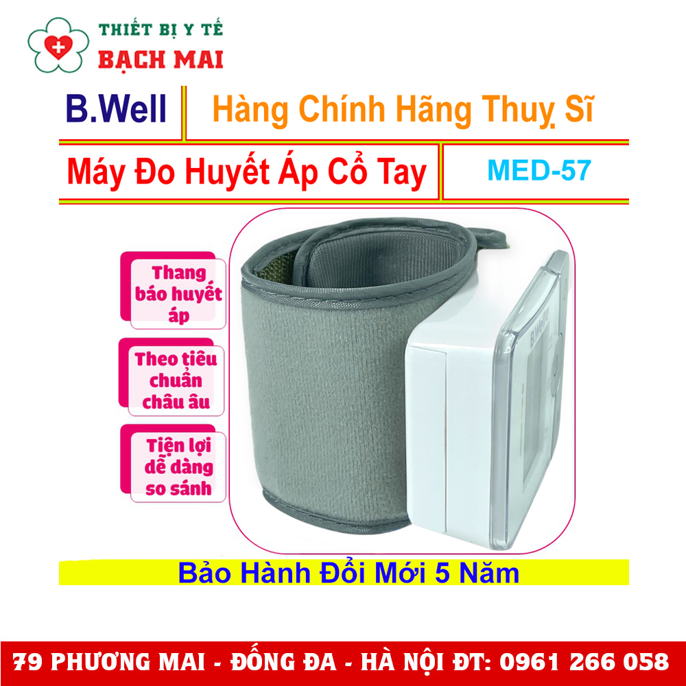 Máy Đo Huyết Áp Bắp Tay Tự Động B.Well Swiss MED-57