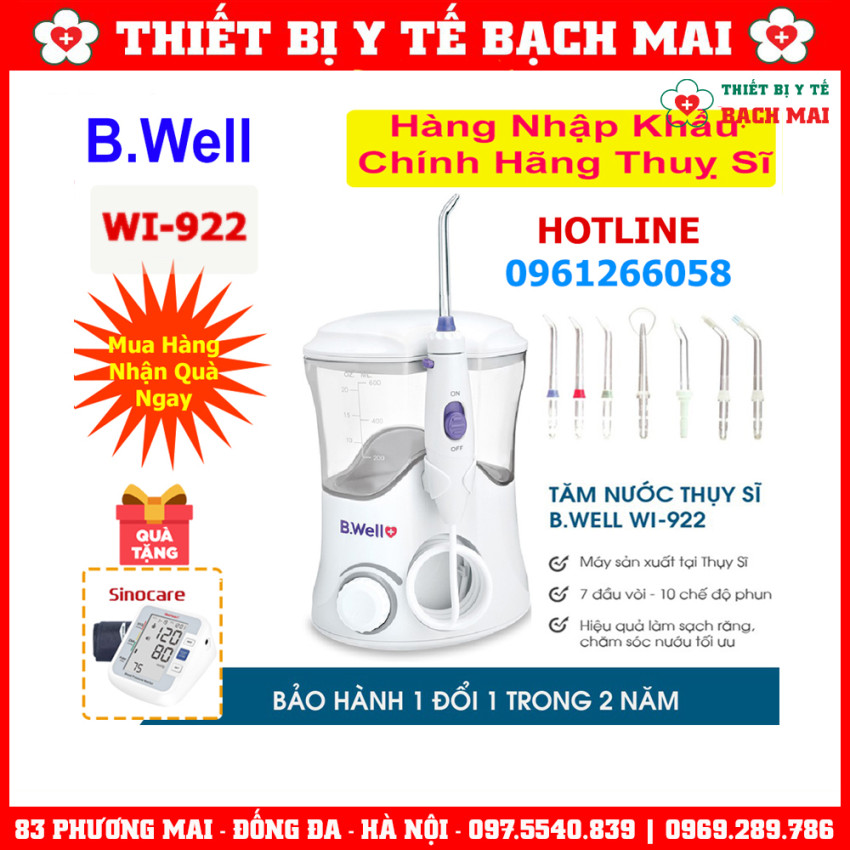 Máy Tăm Nước Gia Đình B.Well Swiss WI-922 Máy Tăm Nước Gia Đình B.Well Swiss WI-922