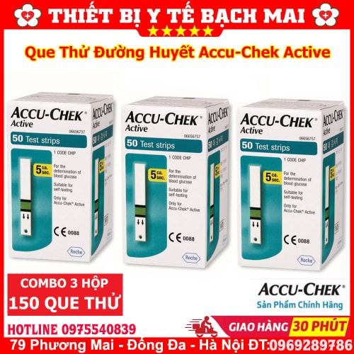 Que Thử Tiểu Đường Accu Chek Active Hộp 50 Que