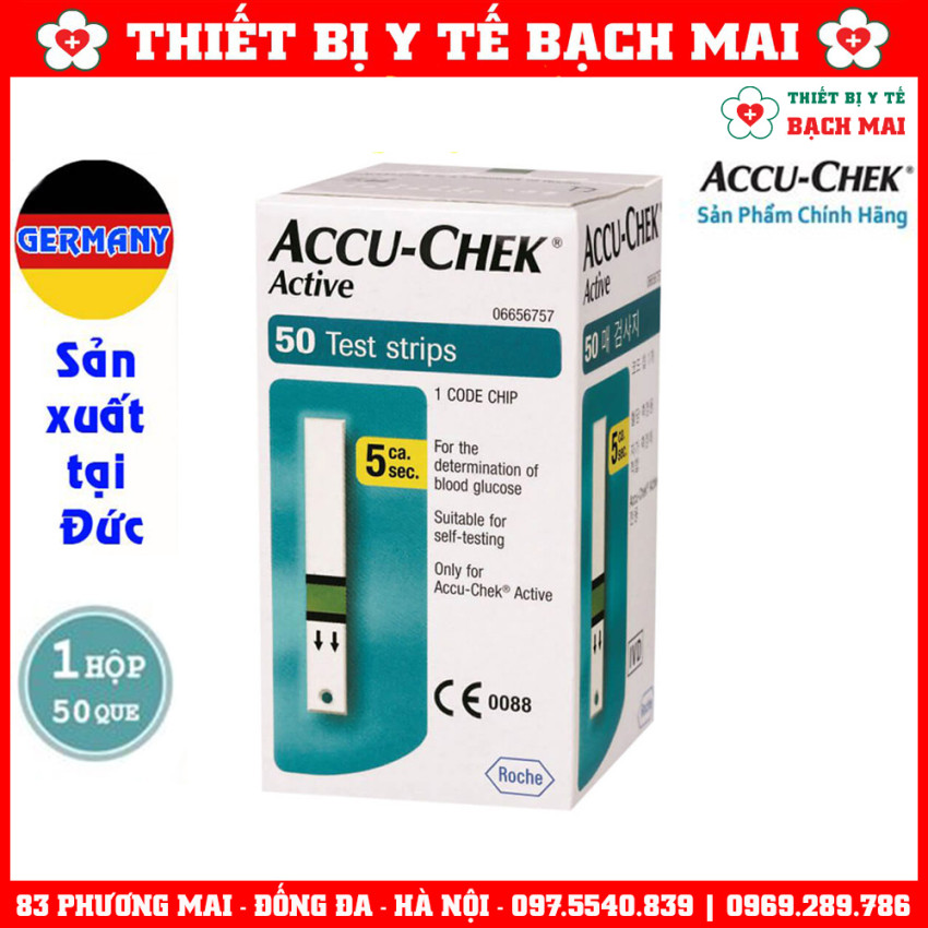 Que Thử Tiểu Đường Accu Chek Active Hộp 50 Que