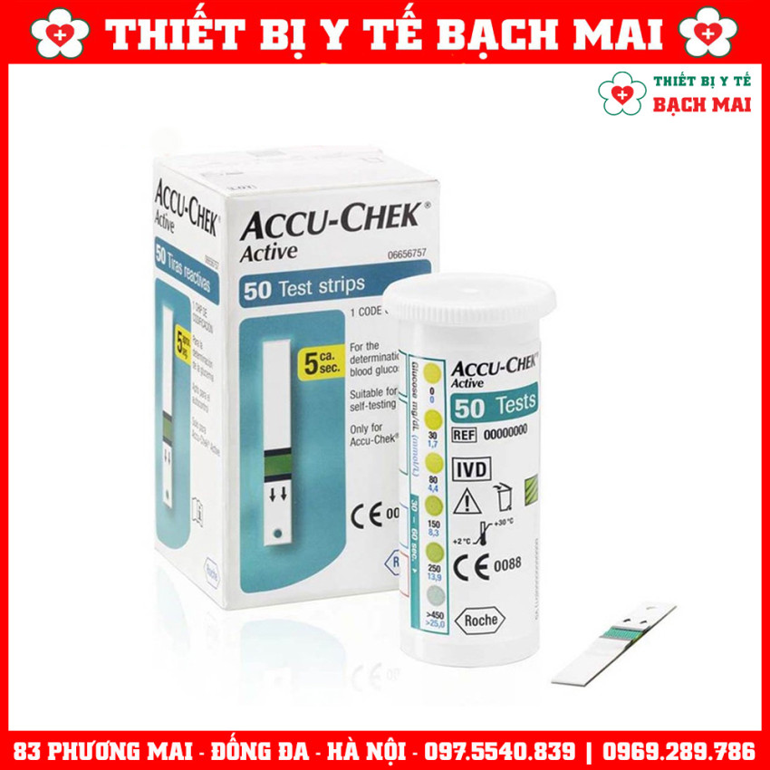 Que Thử Tiểu Đường Accu Chek Active Hộp 50 Que