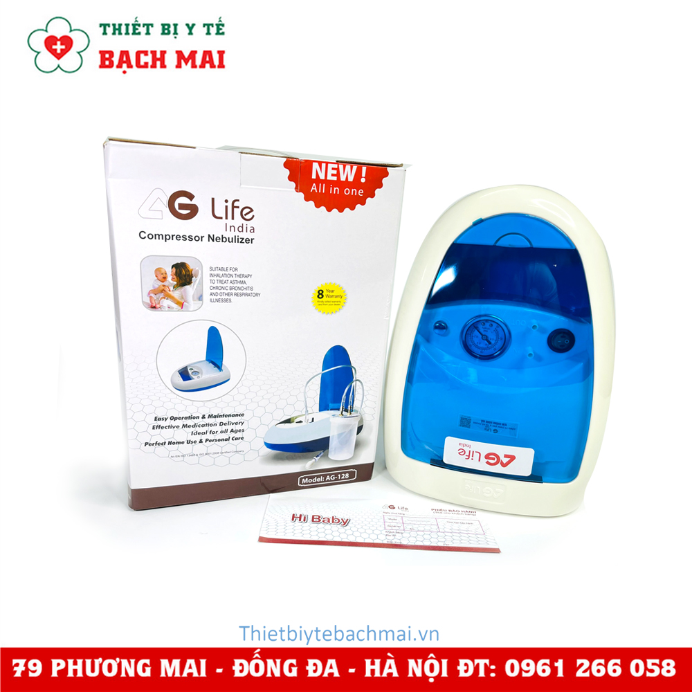 Máy Xông, Hút Mũi 2 In 1 AGLife Hi Baby - Ấn Độ