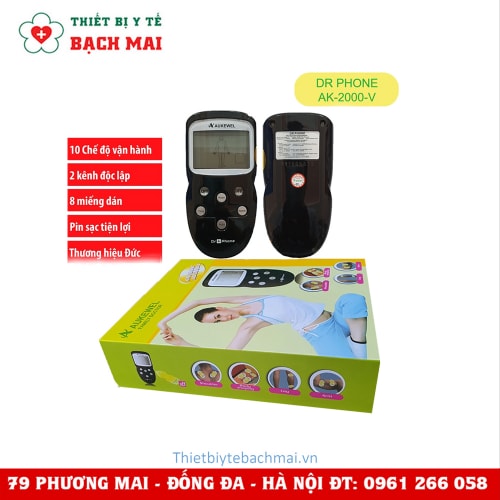 Máy Massage Điện Xung Aukewel Dr Phone AK-2000V Tặng Dép Massage Cao Cấp