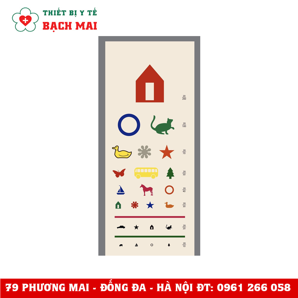 Bảng Thị Lực Con Vật Bayoka (5,5X24X50CM) Bảng Thị Lực Con Vật Bayoka (5,5X24X50CM)