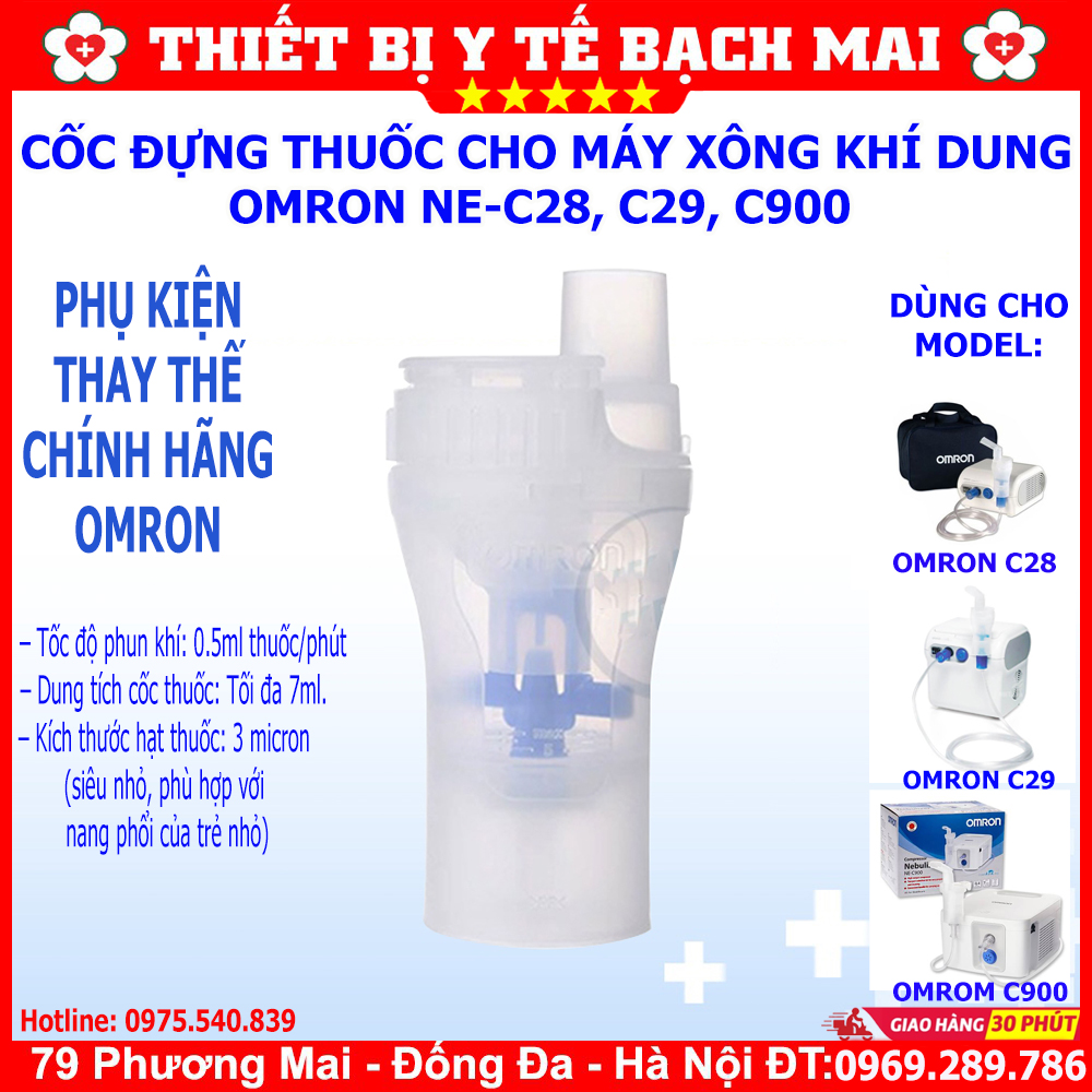 Bầu Xông Thuốc Cho Máy Xông Khí Dung OMRON C28, C29 - Cốc Thuốc Omron NE-C28, NE-C29 Bầu Xông Thuốc Cho Máy Xông Khí Dung OMRON C28, C29 - Cốc Thuốc Omron NE-C28, NE-C29