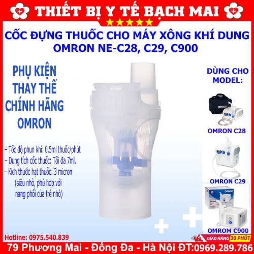 Bầu Xông Thuốc Cho Máy Xông Khí Dung OMRON C28, C29 - Cốc Thuốc Omron NE-C28, NE-C29 Bầu Xông Thuốc Cho Máy Xông Khí Dung OMRON C28, C29 - Cốc Thuốc Omron NE-C28, NE-C29