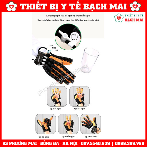 Bộ Hai Đôi Găng Tay Robot Co Duỗi Phục Hồi Chức Năng Bàn Ngón Tay