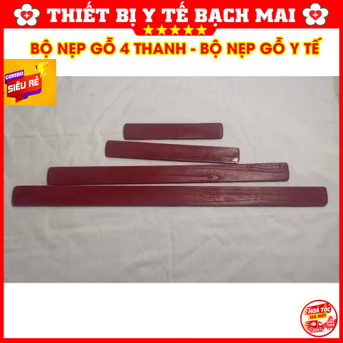 Bộ Nẹp Gỗ Y Tế 4 Thanh – Dụng Cụ Sơ Cứu Cố Định Tay Chân Bộ Nẹp Gỗ Y Tế 4 Thanh – Dụng Cụ Sơ Cứu Cố Định Tay Chân