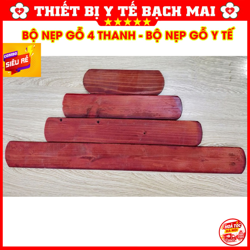 Bộ Nẹp Gỗ Y Tế 4 Thanh – Dụng Cụ Sơ Cứu Cố Định Tay Chân Bộ Nẹp Gỗ Y Tế 4 Thanh – Dụng Cụ Sơ Cứu Cố Định Tay Chân