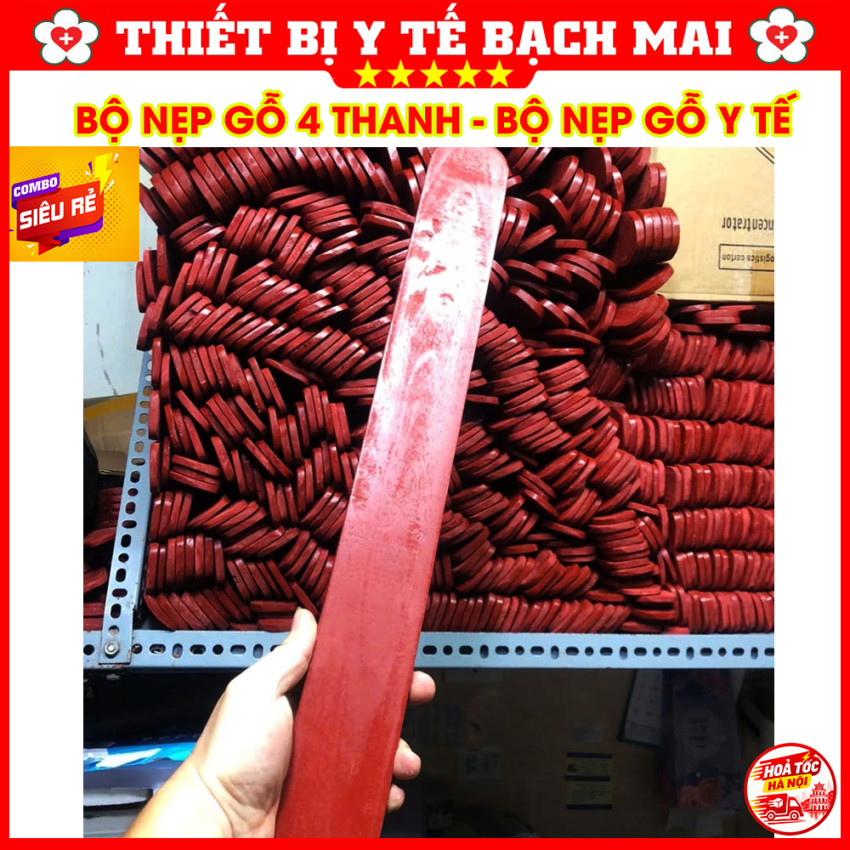 Bộ Nẹp Gỗ Y Tế 4 Thanh – Dụng Cụ Sơ Cứu Cố Định Tay Chân Bộ Nẹp Gỗ Y Tế 4 Thanh – Dụng Cụ Sơ Cứu Cố Định Tay Chân