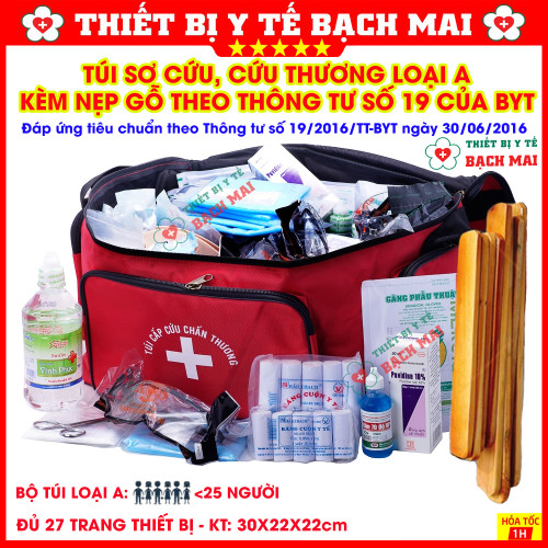 Túi Sơ Cứu Loại A B C Đầy Đủ Dụng Cụ Y Tế Kèm Nẹp Gỗ – Túi Cứu Thương Theo Thông Tư 19 Bộ Y Tế Túi Sơ Cứu Loại A B C Đầy Đủ Dụng Cụ Y Tế Kèm Nẹp Gỗ – Túi Cứu Thương Theo Thông Tư 19 Bộ Y Tế