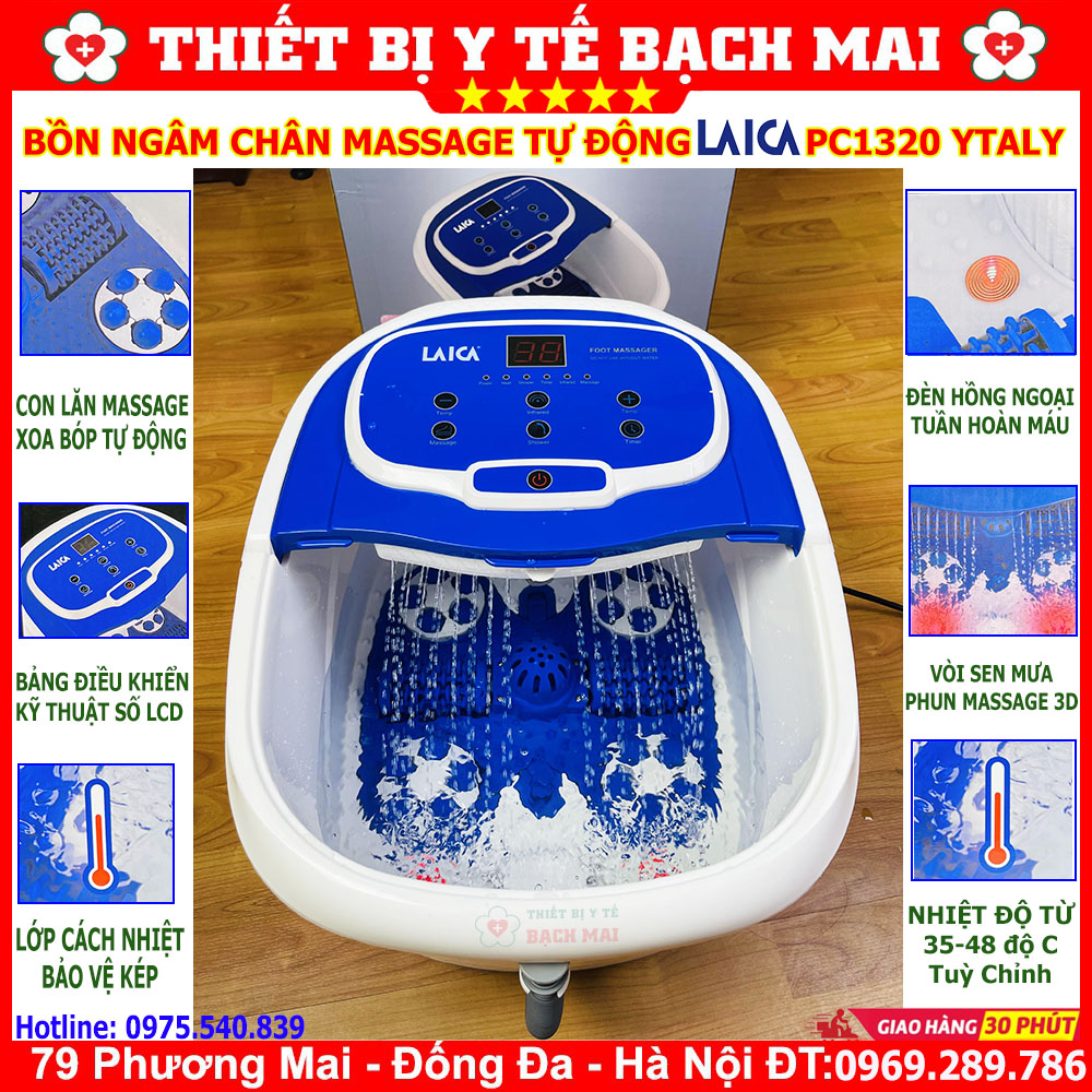 Bồn Ngâm Chân Massage Con Lăn Tự Động LAICA PC1320 Ý Bồn Ngâm Chân Massage Con Lăn Tự Động LAICA PC1320 Ý