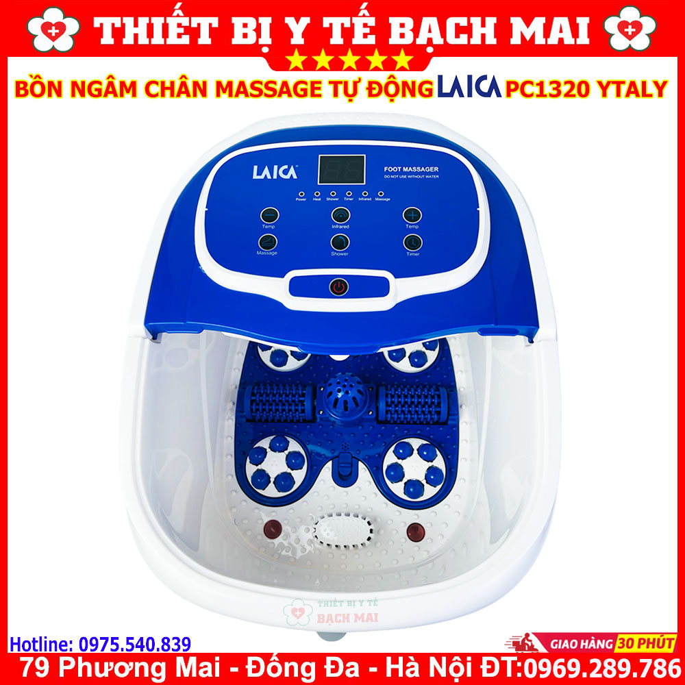 Bồn Ngâm Chân Massage Con Lăn Tự Động LAICA PC1320 Ý