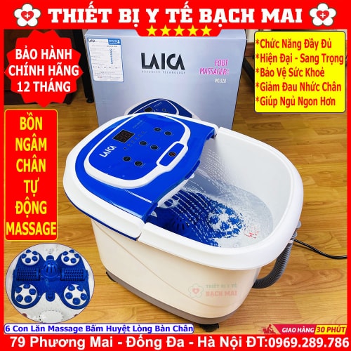 Bồn Ngâm Chân Massage Con Lăn Tự Động LAICA PC1320 Ý