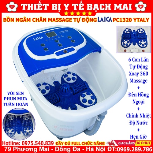 Bồn Ngâm Chân Massage Con Lăn Tự Động LAICA PC1320 Ý Bồn Ngâm Chân Massage Con Lăn Tự Động LAICA PC1320 Ý
