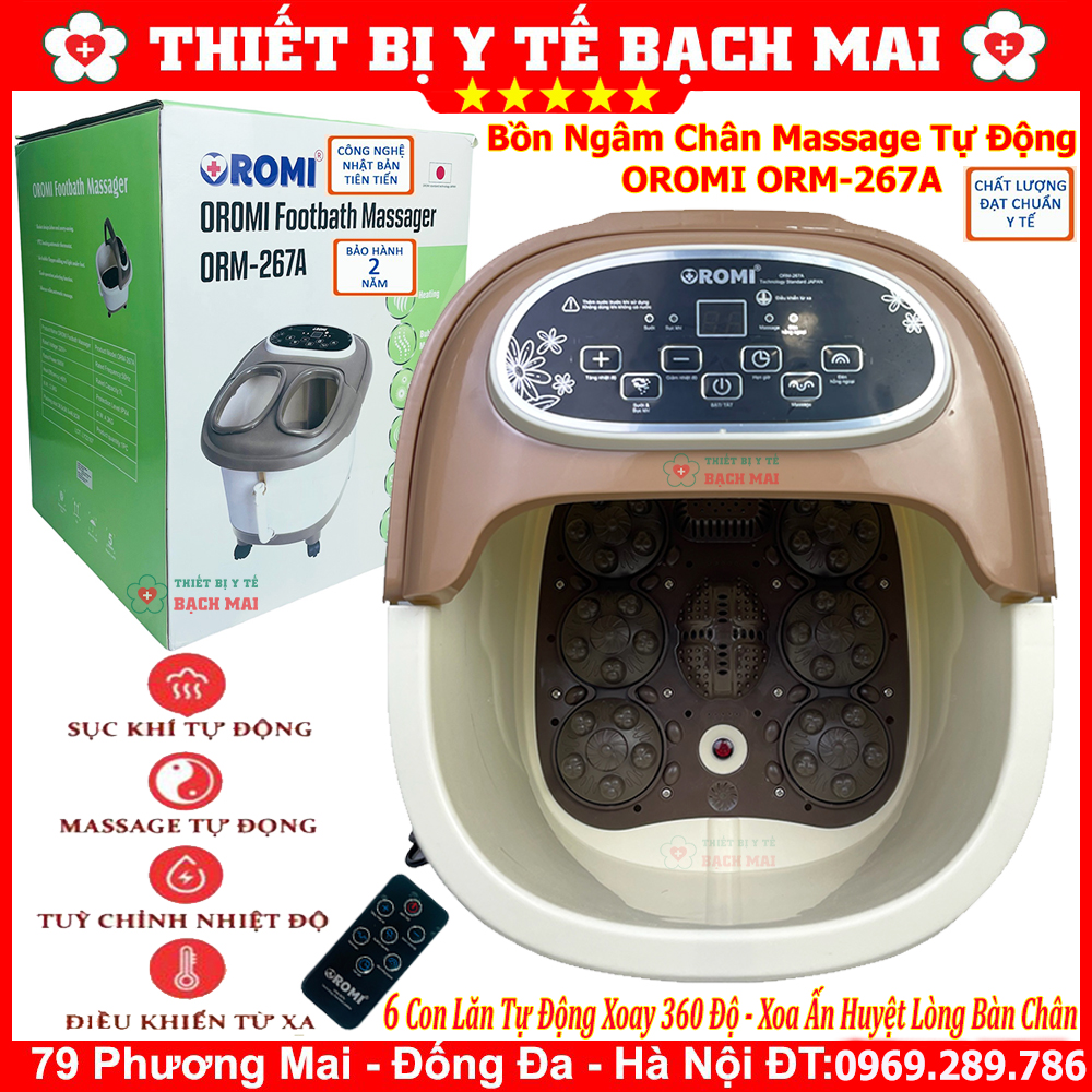 Bồn Ngâm Chân Massage Con Lăn Tự Động OROMI ORM267A Bồn Ngâm Chân Massage Con Lăn Tự Động OROMI ORM267A