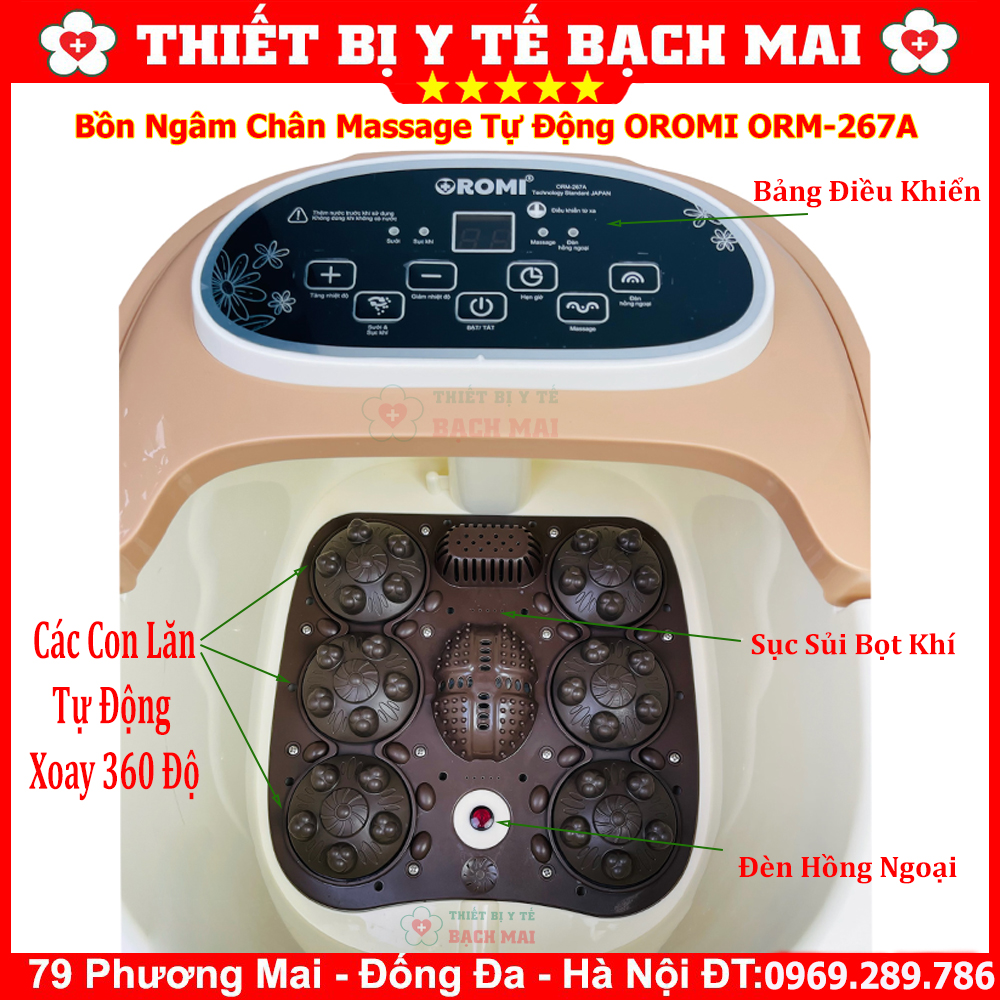 Bồn Ngâm Chân Massage Con Lăn Tự Động OROMI ORM267A