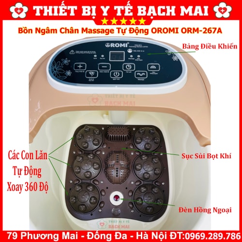 Bồn Ngâm Chân Massage Con Lăn Tự Động OROMI ORM267A Bồn Ngâm Chân Massage Con Lăn Tự Động OROMI ORM267A