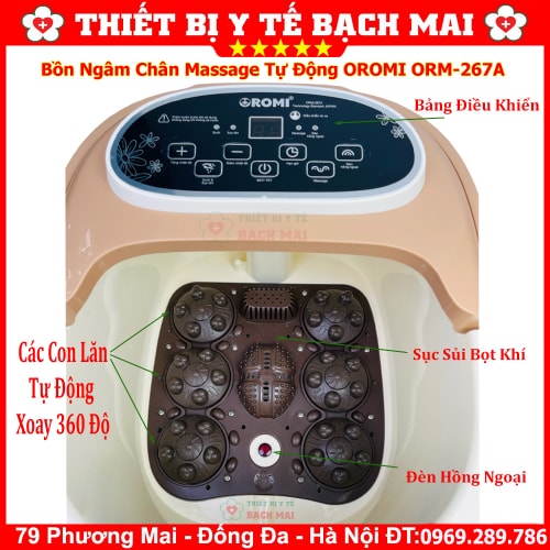 Bồn Ngâm Chân Massage Con Lăn Tự Động OROMI ORM267A