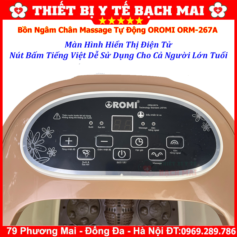 Bồn Ngâm Chân Massage Con Lăn Tự Động OROMI ORM267A Bồn Ngâm Chân Massage Con Lăn Tự Động OROMI ORM267A