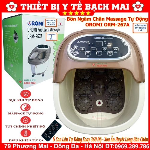 Bồn Ngâm Chân Massage Con Lăn Tự Động OROMI ORM267A Bồn Ngâm Chân Massage Con Lăn Tự Động OROMI ORM267A