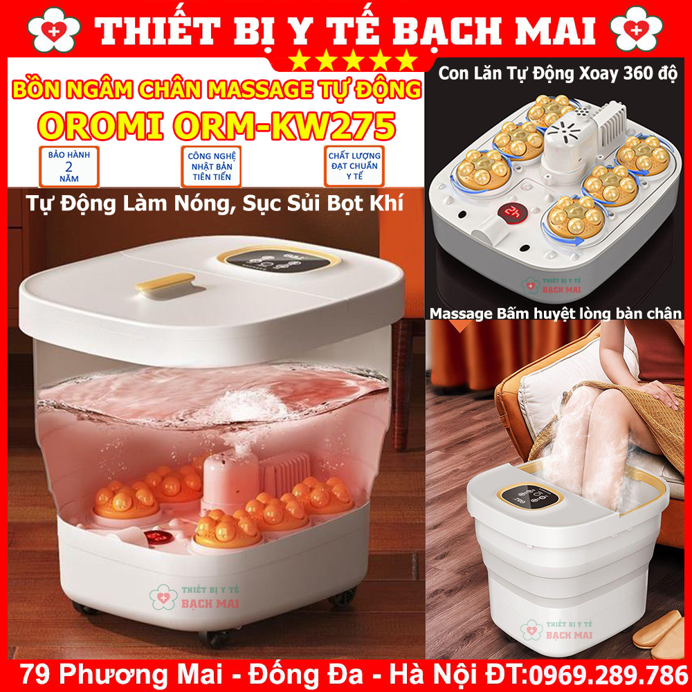 Bồn Massage Ngâm Chân Con Lăn Tự Động OROMI ORM-KW275 Bồn Massage Ngâm Chân Con Lăn Tự Động OROMI ORM-KW275