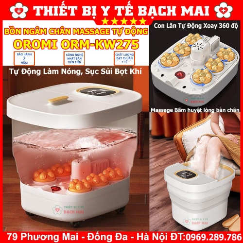 Bồn Massage Ngâm Chân Con Lăn Tự Động OROMI ORM-KW275 Bồn Massage Ngâm Chân Con Lăn Tự Động OROMI ORM-KW275
