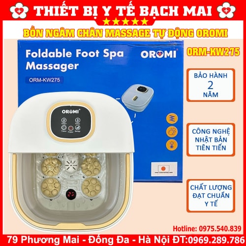 Bồn Massage Ngâm Chân Con Lăn Tự Động OROMI ORM-KW275 Bồn Massage Ngâm Chân Con Lăn Tự Động OROMI ORM-KW275