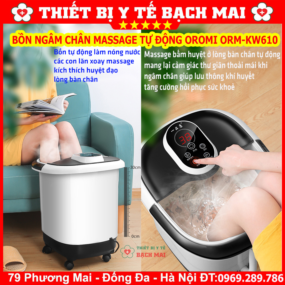 Bồn Ngâm Chân Massage Tự Động OROMI ORM-KW610 Bồn Ngâm Chân Massage Tự Động OROMI ORM-KW610