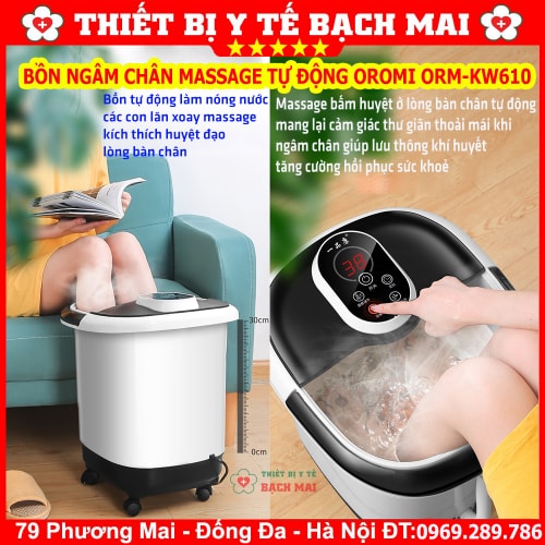 Bồn Ngâm Chân Massage Tự Động OROMI ORM-KW610 Bồn Ngâm Chân Massage Tự Động OROMI ORM-KW610
