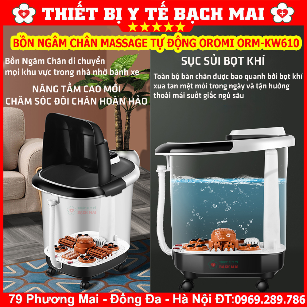 Bồn Ngâm Chân Massage Tự Động OROMI ORM-KW610 Bồn Ngâm Chân Massage Tự Động OROMI ORM-KW610