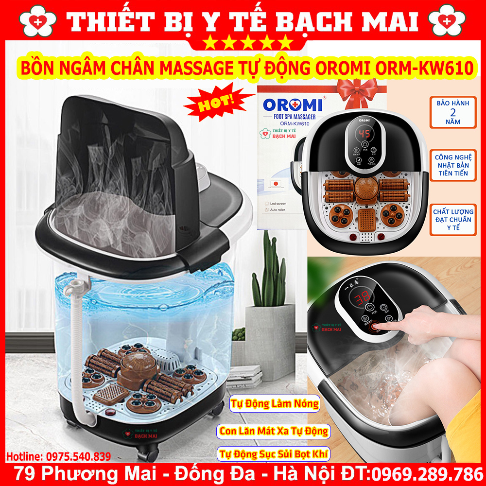 Bồn Ngâm Chân Massage Tự Động OROMI ORM-KW610 Bồn Ngâm Chân Massage Tự Động OROMI ORM-KW610