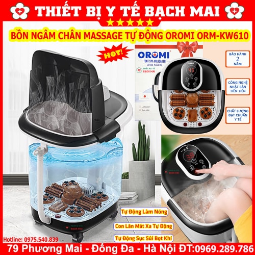 Bồn Ngâm Chân Massage Tự Động OROMI ORM-KW610 Bồn Ngâm Chân Massage Tự Động OROMI ORM-KW610