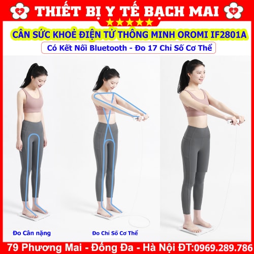 Cân Sức Khoẻ Điện Tử OROMI IF2801A , Cân Phân Tích Lượng Mỡ Cơ Thể 17 Chỉ Số Thông Minh Inbody Kết nối qua app Cân Sức Khoẻ Điện Tử OROMI IF2801A , Cân Phân Tích Lượng Mỡ Cơ Thể 17 Chỉ Số Thông Minh Inbody Kết nối qua app