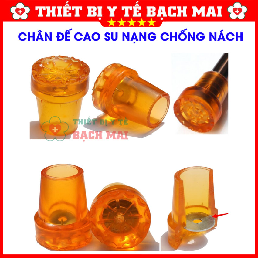 Chân Đế Cao Su Nạng Chống Nách – Đế Cao Su Chống Trơn Trượt Thay Thế Cho Nạng Y Tế