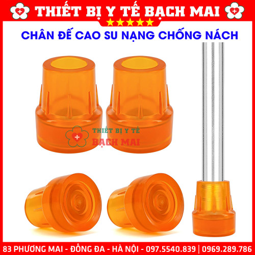 Chân Đế Cao Su Nạng Chống Nách – Đế Cao Su Chống Trơn Trượt Thay Thế Cho Nạng Y Tế
