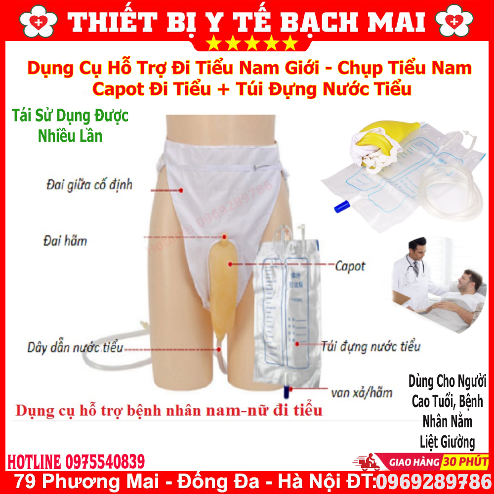 Bộ Chụp Tiểu Nam - Dụng Cụ Hỗ Trợ Đi Tiểu - Capot Tiểu Nam