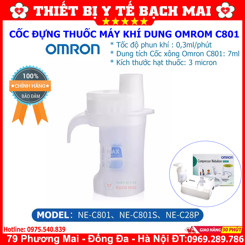 Cốc Đựng Thuốc Cho Máy Xông Khí Rung OMROM NE-C801, C801, C801KD Cốc Đựng Thuốc Cho Máy Xông Khí Rung OMROM NE-C801, C801, C801KD
